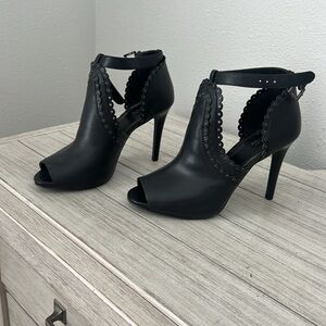 Elegant Black Peep-Toe Heels